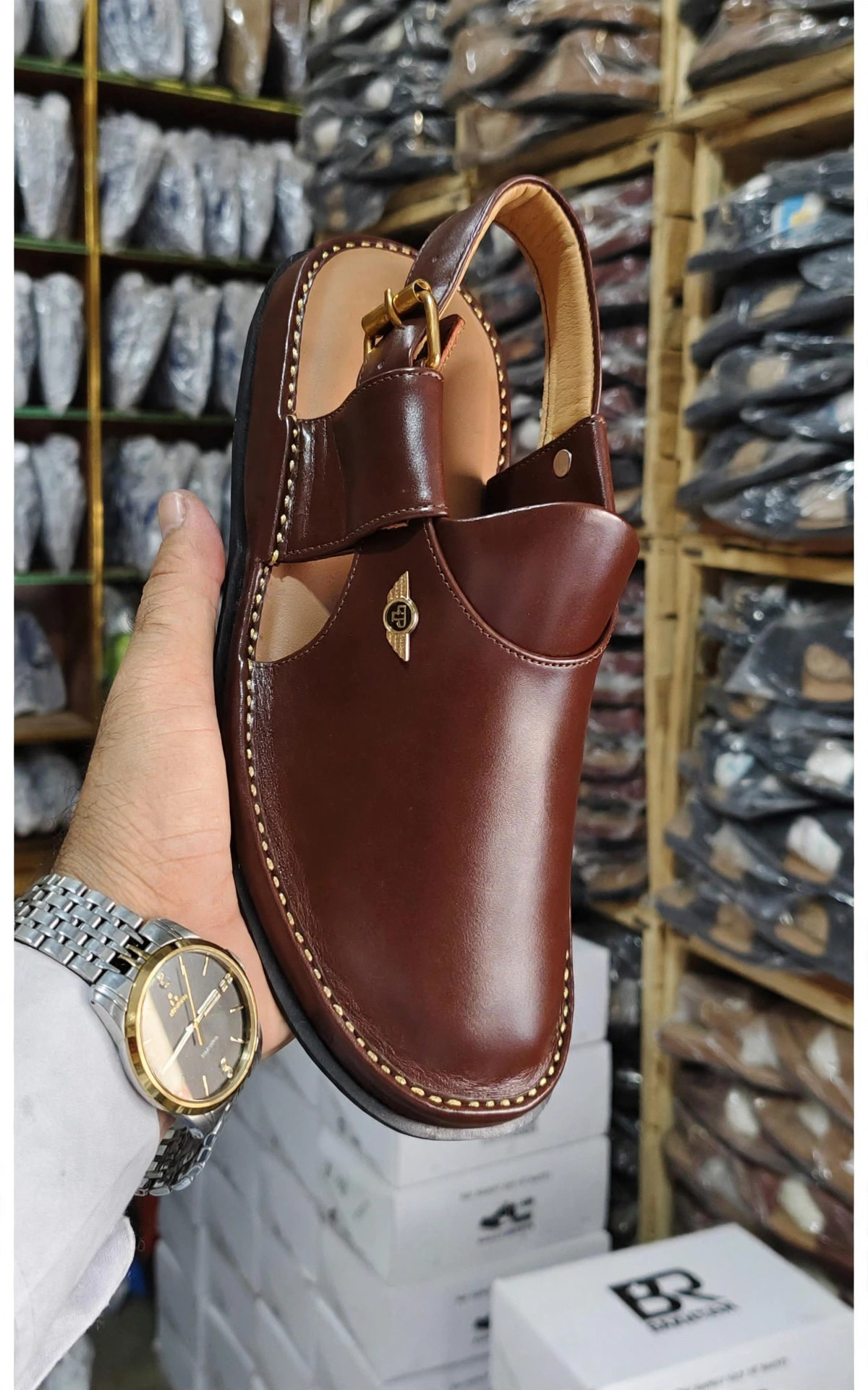 Jean's Leather Boot Chappal
